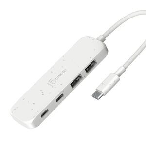 j5create -  Eco-Friendly USB-C to 4-Port USB-C and US White